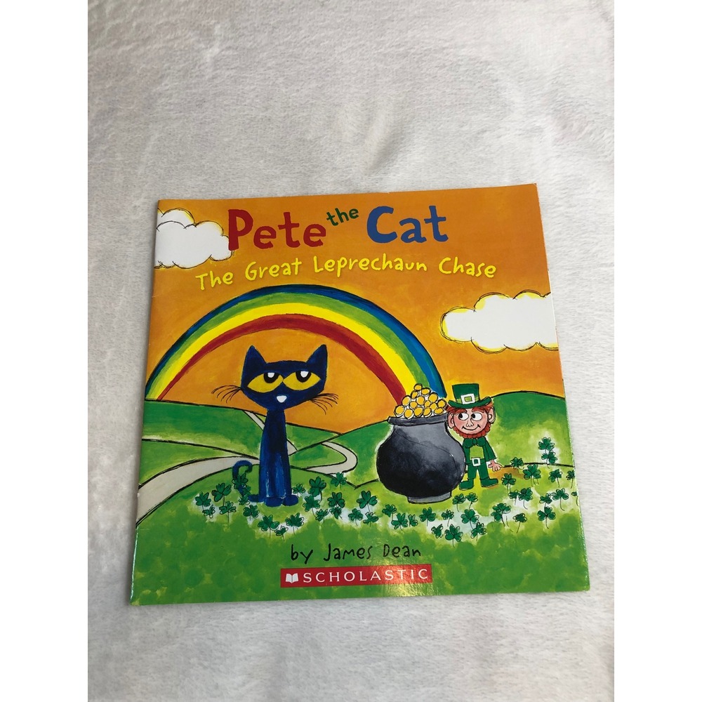 Pete the Cat The Great Leprechaun Chase Paperback Book James Dean